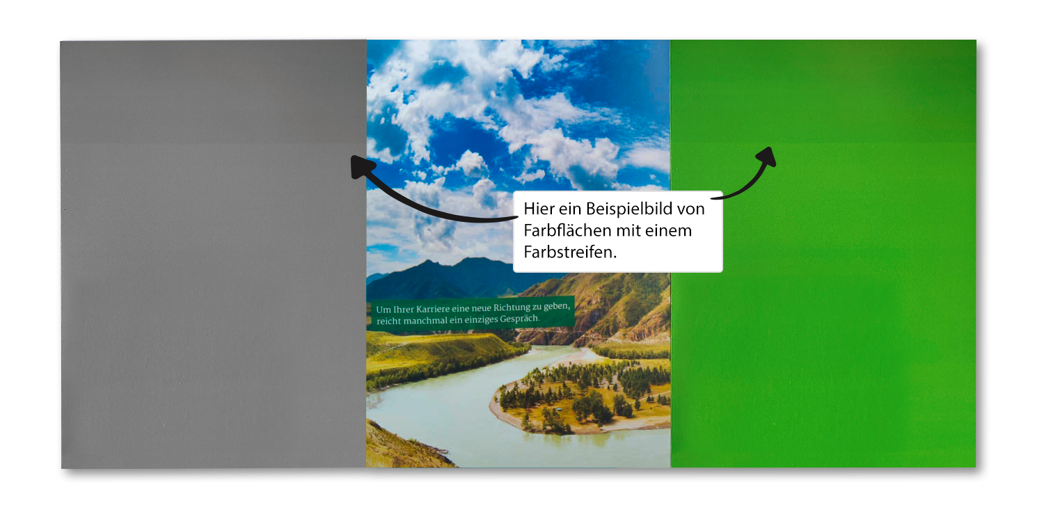Farbstreifen im Flächendruck durch den Farbabfall